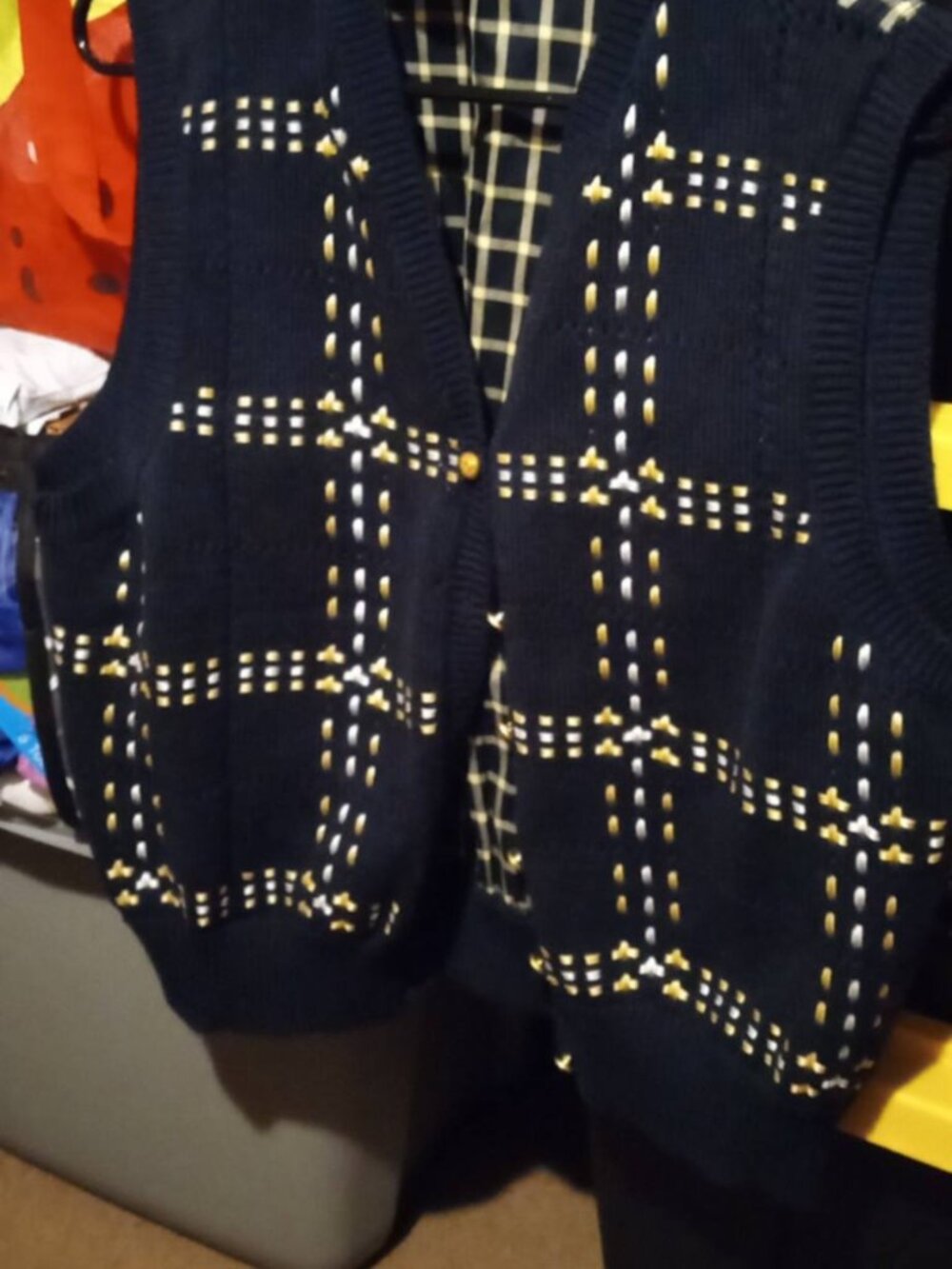 lizsport wear vest large beautiful detail navy